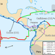 Mapa de placas tectónicas en la zona del Caribe. Gráfico: Wikipedia